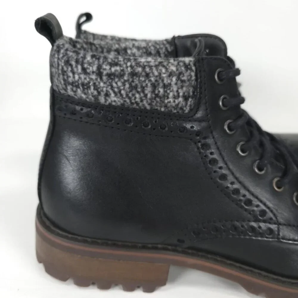 NWOB LA MILANO THOMAS GENUINE LEATHER Cap Toe Lace Up Casual Oxford Boots B51573